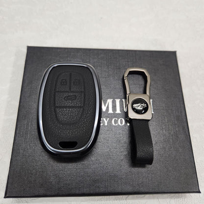 MG Gloster Key Exclusive Aluminium Alloy Leather Keycase with Holder & Rope Chain