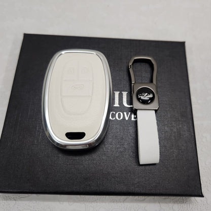 MG Gloster Key Exclusive Aluminium Alloy Leather Keycase with Holder & Rope Chain
