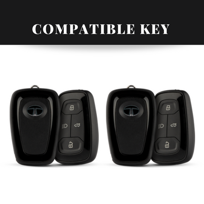 Tata Harrier/Nexon/Safari/Altroz New Key Luxury Metal Alloy Leather Keycase with Holder & Rope Chain