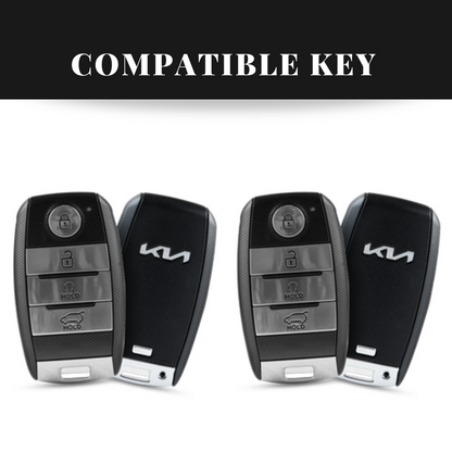 Kia Seltos/Sonet/Carens 4 Button Keyless Push Button Key Premium Batman Metal Alloy Keycase with Holder & Rope Chain