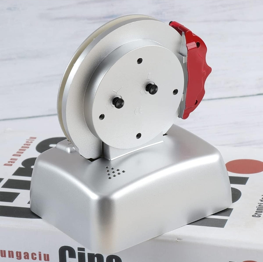 Non Ticking Disc Shape Metal Alarm Clock