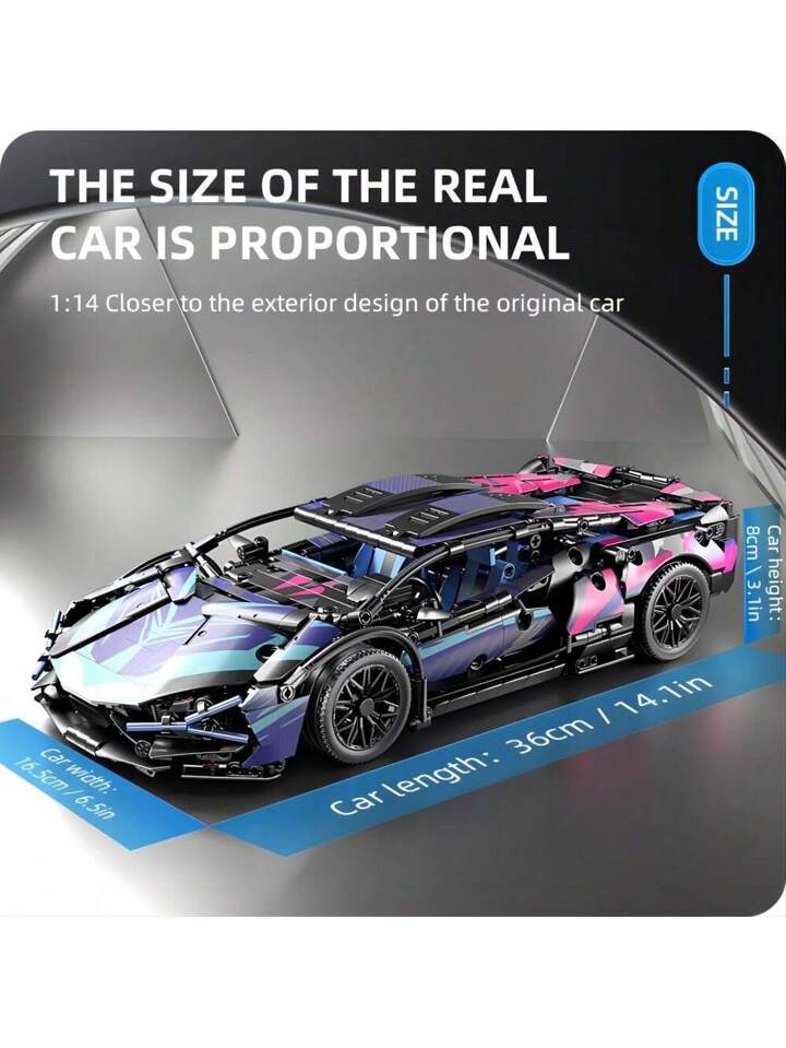 Lamborghini Technology Version Building Blocks Car 1280 Pcs