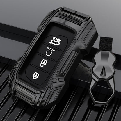 Hyundai Alcazar/i20/Venue/Creta (4 Button Key) Premium Batman Metal Alloy Keycase with Holder & Rope Chain