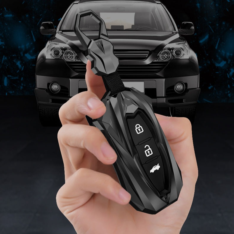 Suzuki 3 Button Key (Ciaz, S-Cross, Vitara) Premium Batman Metal Alloy Keycase with Holder & Rope Chain