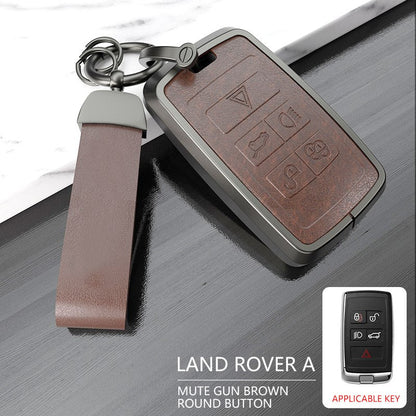 Land Rover 1.0 Key Exclusive Aluminium Alloy Leather 2.0 Keycase with Holder & Rope Chain