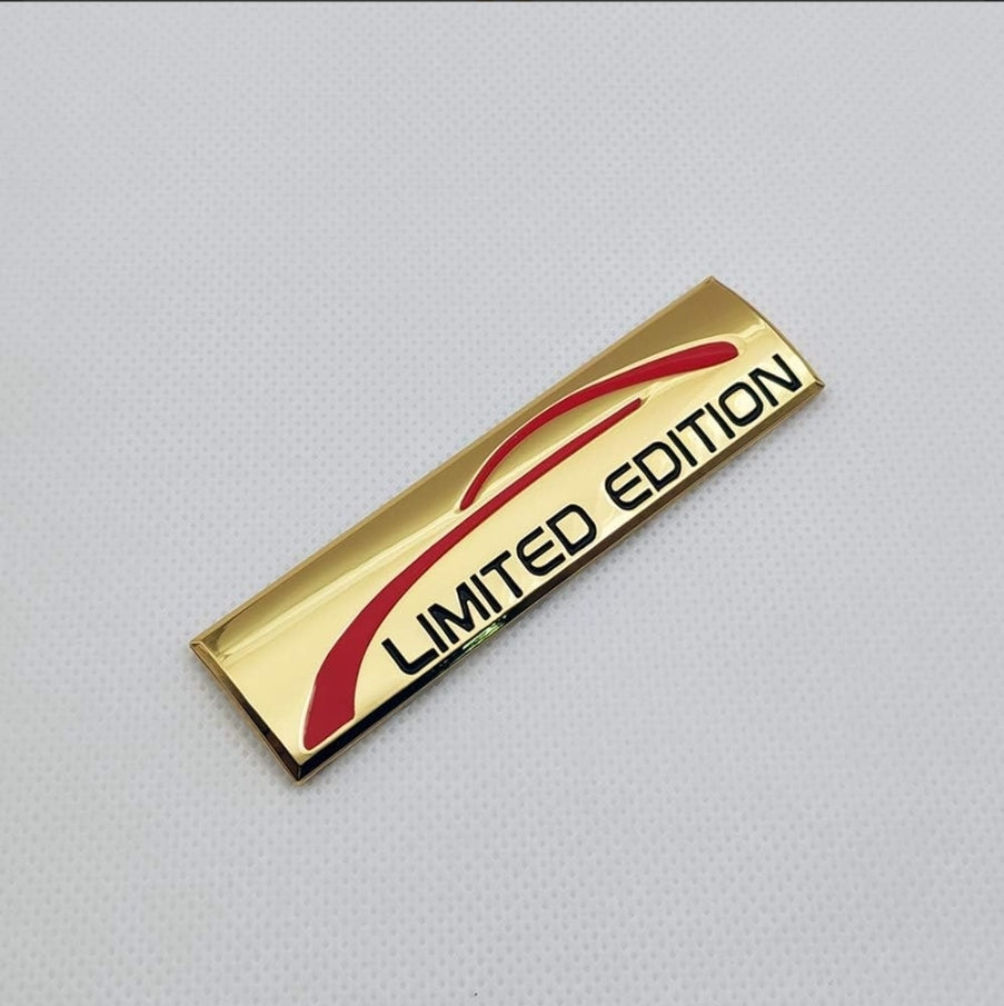 3D Limited Edition v4.0 Metal Sticker Decal Gold (9x2.3 cm)