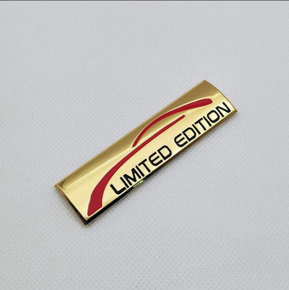 3D Limited Edition v4.0 Metal Sticker Decal Gold (9x2.3 cm)