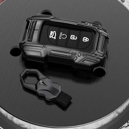 Hyundai Alcazar/i20/Venue/Creta (4 Button Key) Premium Batman Metal Alloy Keycase with Holder & Rope Chain