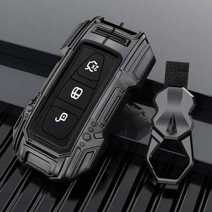 Ford Ecosport Push Button Remote Key Premium Batman Metal Alloy Keycase with Holder & Rope Chain