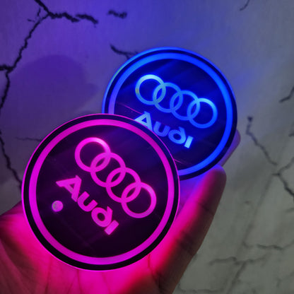 LED Car Cup Holder Lamp Light 2 pcs