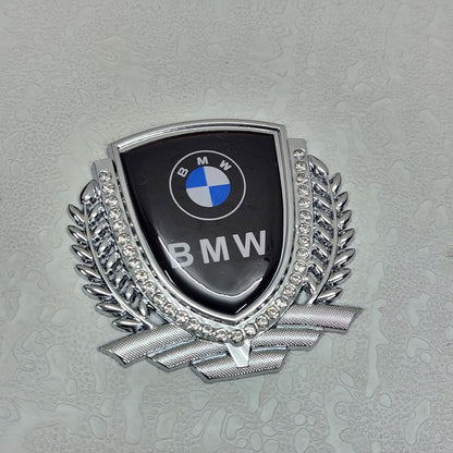 3D Owners Club v3.0 Car Metal Emblem Badge Sticker Decal (Silver) 8.3 x 8 cm
