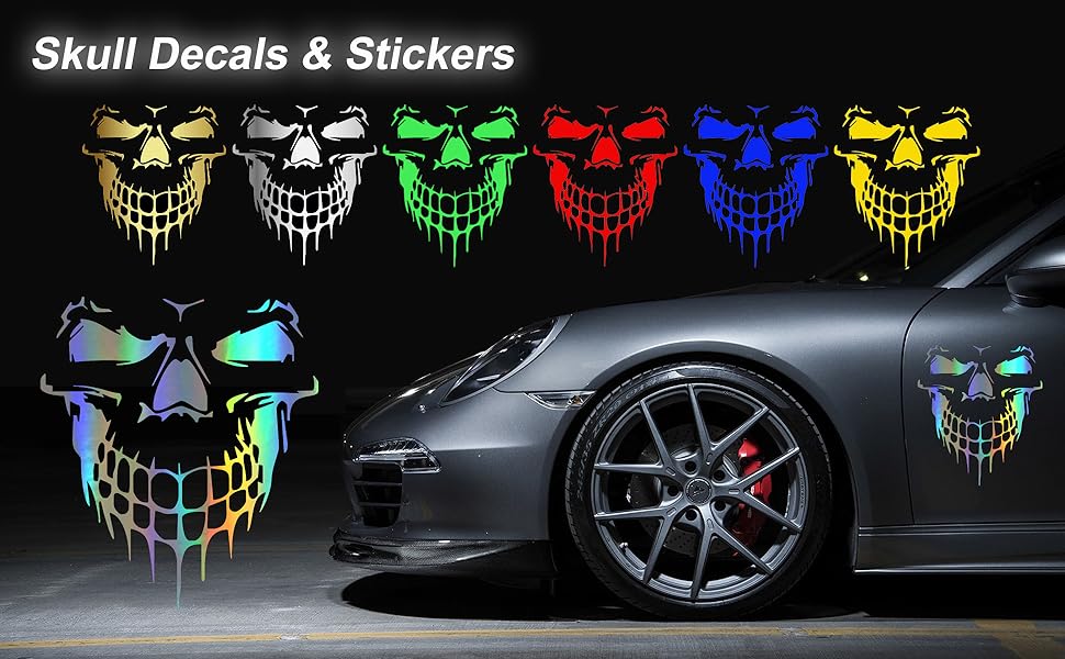 Skull Upgraded Reflective Sticker