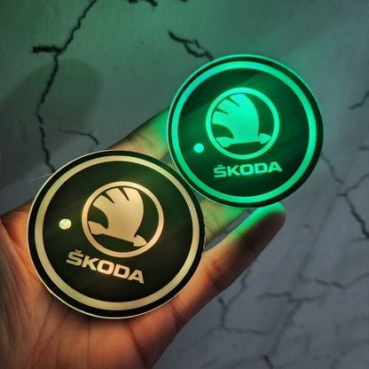 LED Car Cup Holder Lamp Light 2 pcs