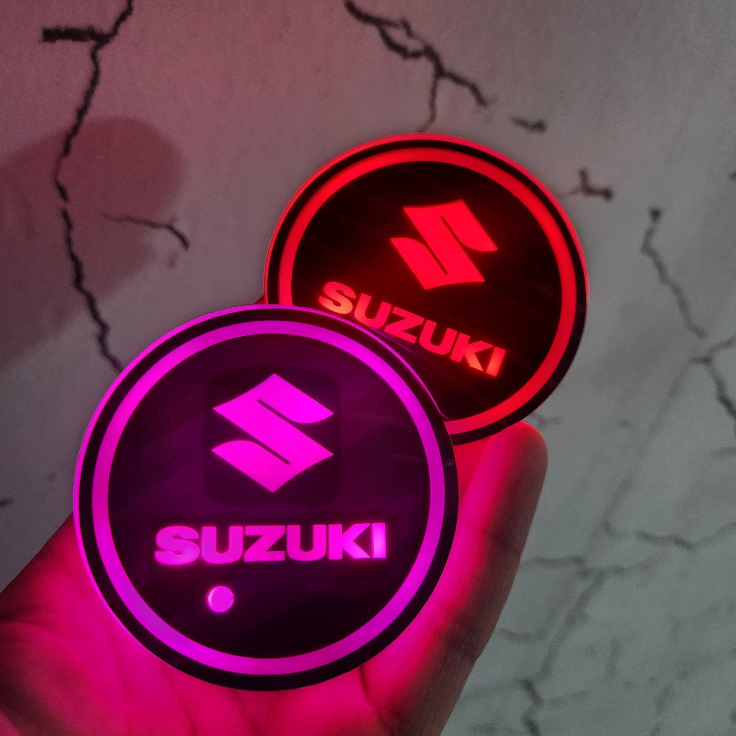 LED Car Cup Holder Lamp Light 2 pcs