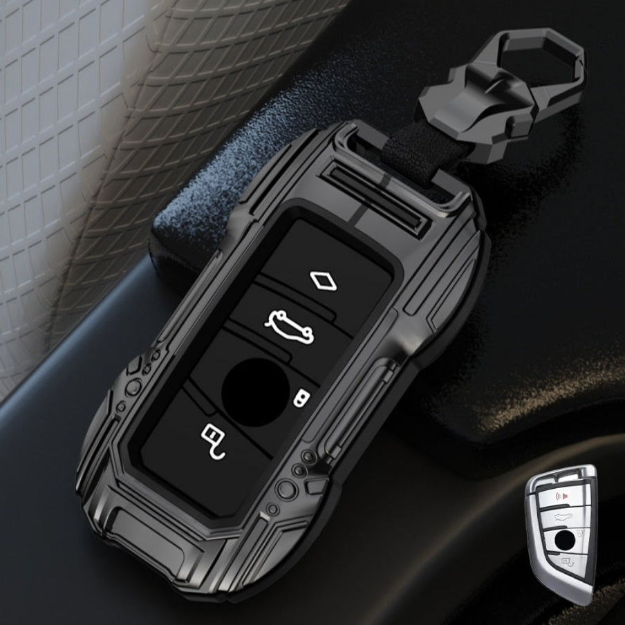 BMW New Key Premium Batman Metal Alloy Keycase with Holder & Rope Chain