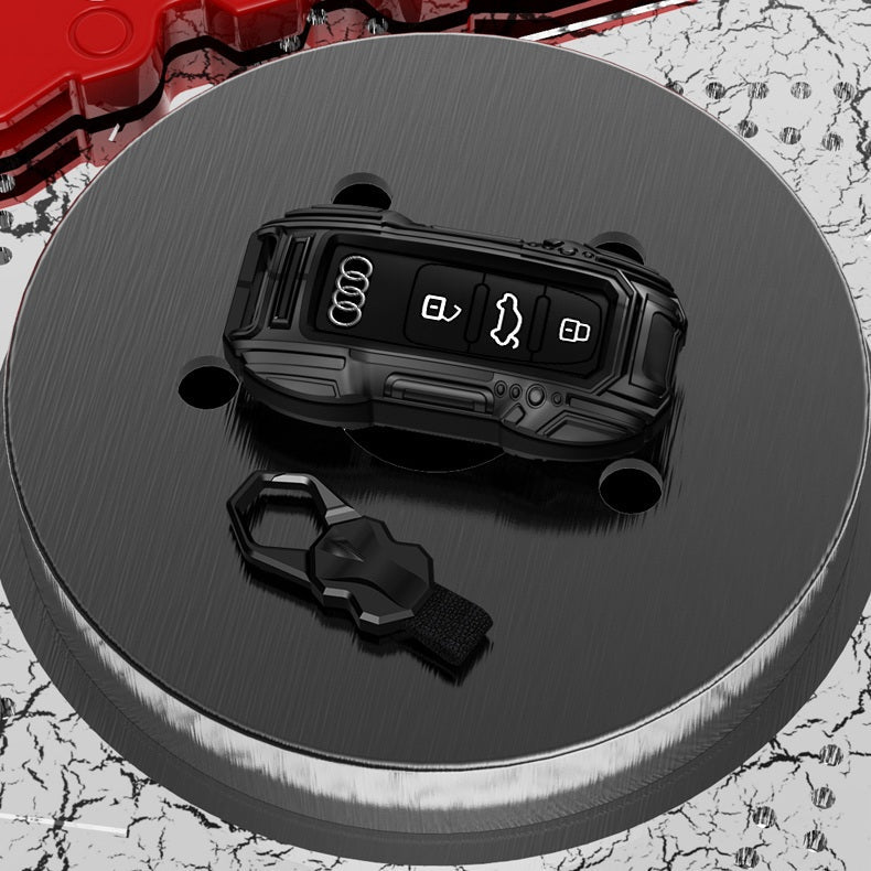 Audi Old Key Premium Batman Metal Alloy Keycase with Holder & Rope Chain