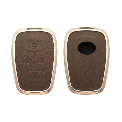 Tata Harrier/Safari/Altroz New Key Exclusive Aluminium Alloy Leather Keycase with Holder & Rope Chain