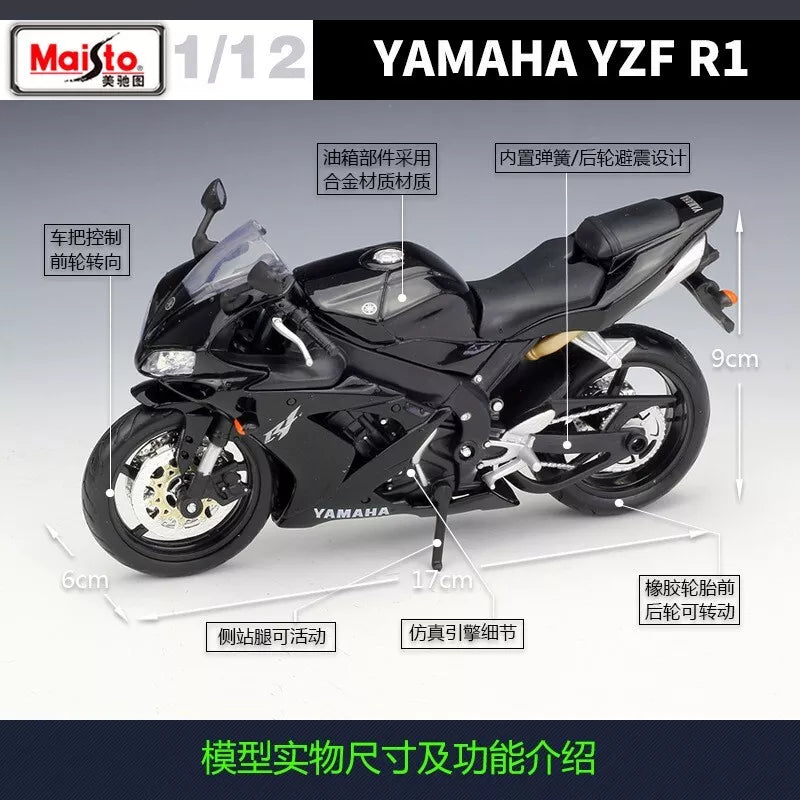Yamaha YZF-R1 1:12 Licensed Maisto Diecast Alloy Model Bike