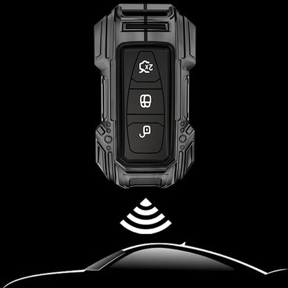 Ford Ecosport Push Button Remote Key Premium Batman Metal Alloy Keycase with Holder & Rope Chain