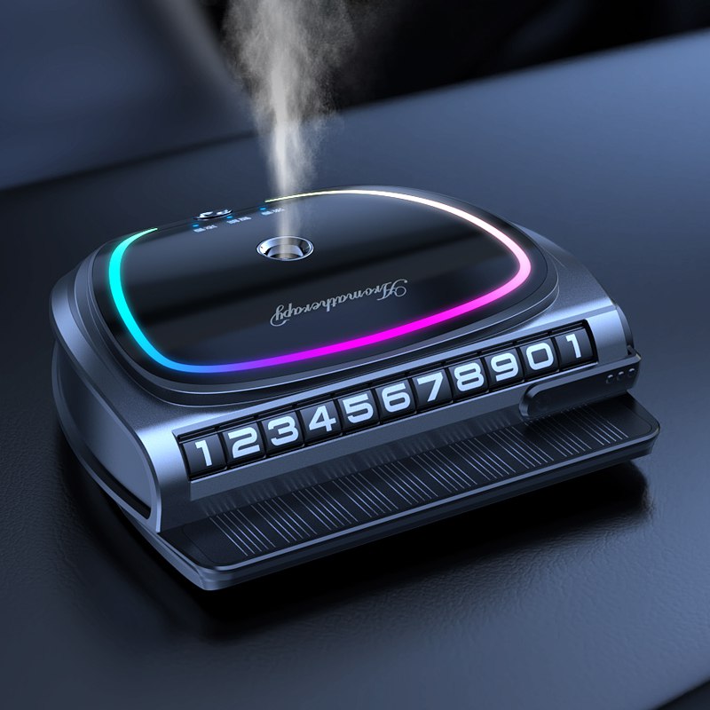 Smart Diffuser 3in1 Metal Alloy Perfume Aromatherapy with Lights & Number Plate
