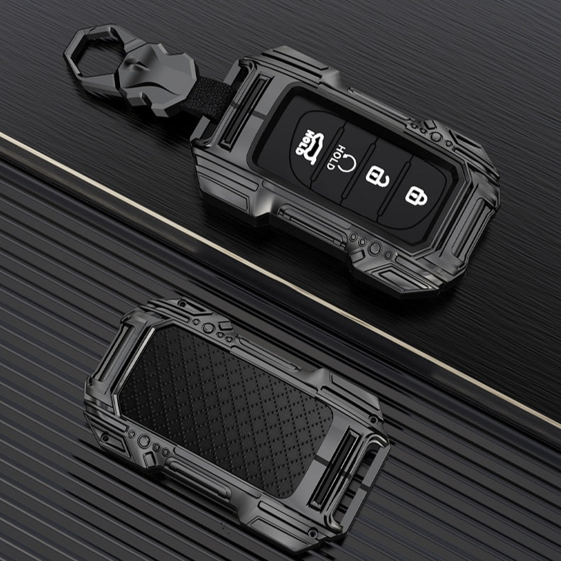 Hyundai Alcazar/i20/Venue/Creta (4 Button Key) Premium Batman Metal Alloy Keycase with Holder & Rope Chain