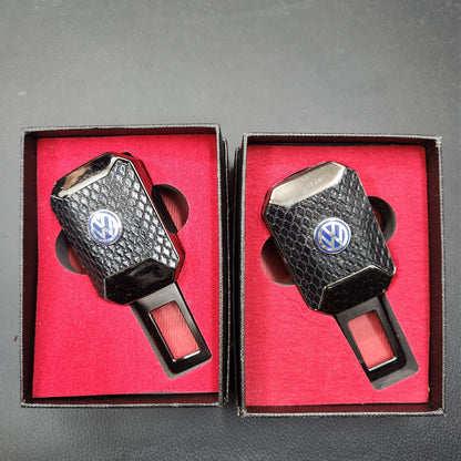 2 Pcs, Carbon Fiber Metal 2in1 Buckle & Holder With Logo