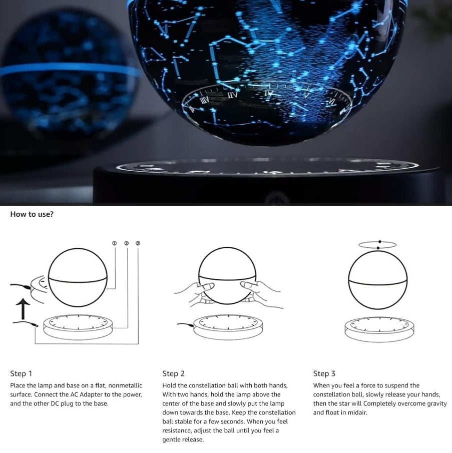 Magnetic Levitating Galaxy Light Floating Lamp