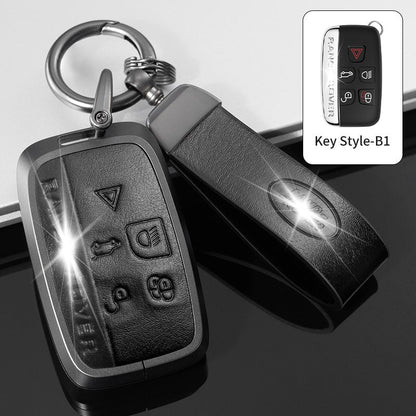 Land Rover 2.0 Key Exclusive Aluminium Alloy Leather 2.0 Keycase with Holder & Rope Chain