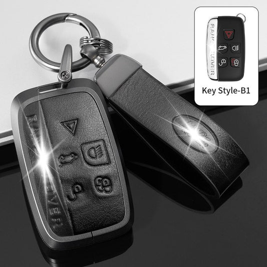 Land Rover 2.0 Key Exclusive Aluminium Alloy Leather 2.0 Keycase with Holder & Rope Chain