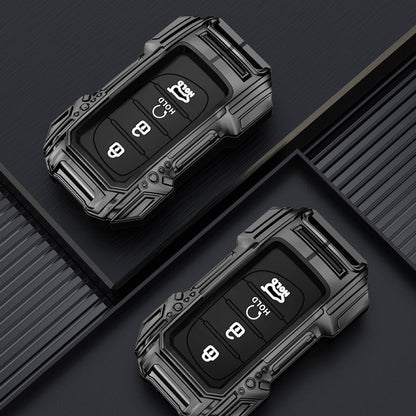 Hyundai Alcazar/i20/Venue/Creta (4 Button Key) Premium Batman Metal Alloy Keycase with Holder & Rope Chain