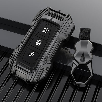 Ford Ecosport Push Button Remote Key Premium Batman Metal Alloy Keycase with Holder & Rope Chain
