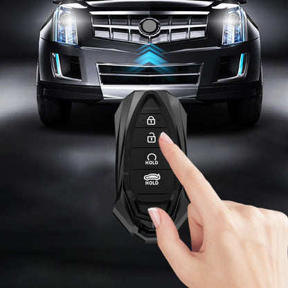 Hyundai Verna/i20 4 Button Keyless Push Button Key Premium Batman Metal Alloy Keycase with Holder & Rope Chain