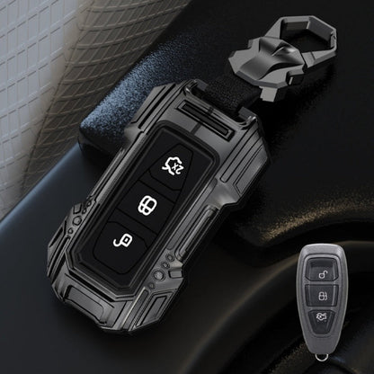 Ford Ecosport Push Button Remote Key Premium Batman Metal Alloy Keycase with Holder & Rope Chain