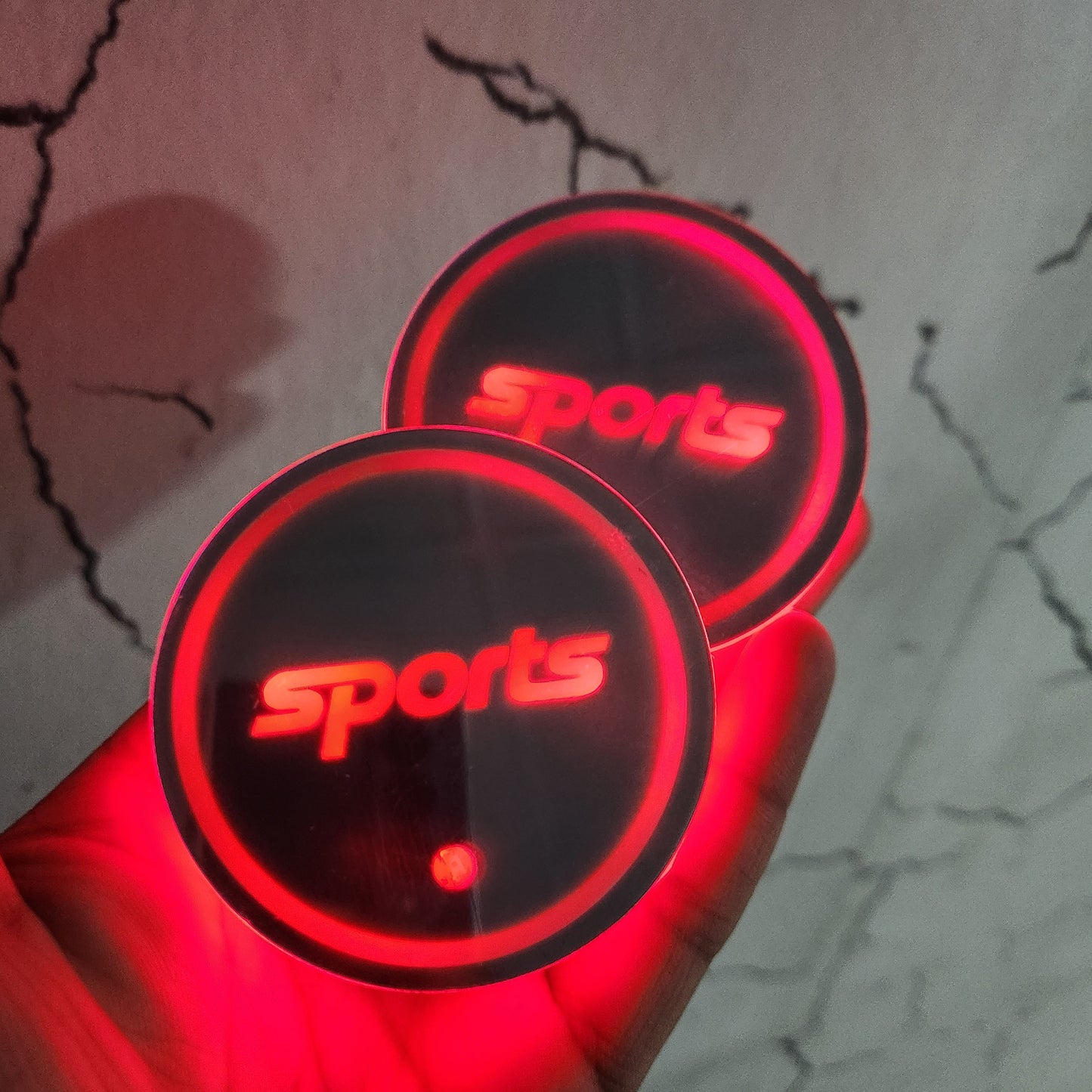 LED Car Cup Holder Lamp Light 2 pcs