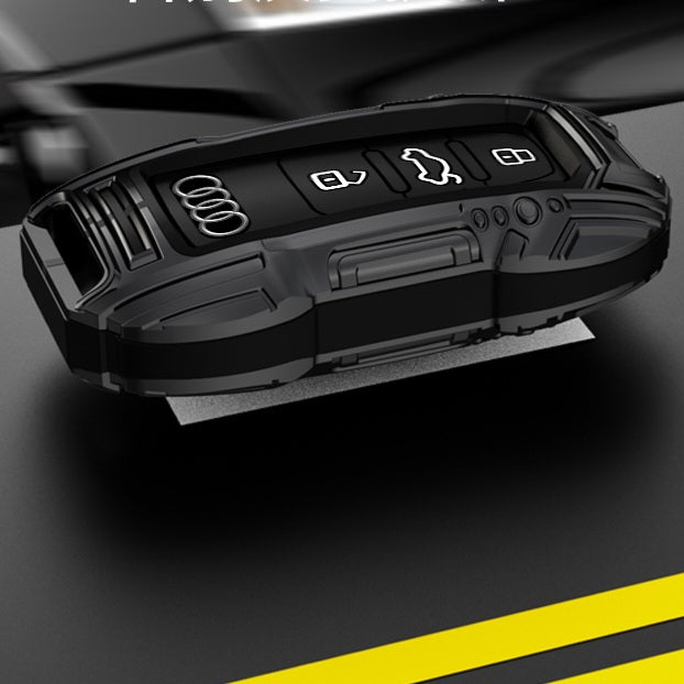 Audi Old Key Premium Batman Metal Alloy Keycase with Holder & Rope Chain