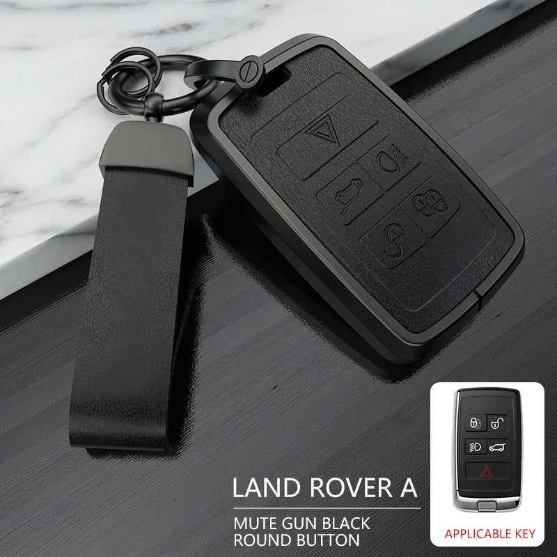 Land Rover 1.0 Key Exclusive Aluminium Alloy Leather 2.0 Keycase with Holder & Rope Chain