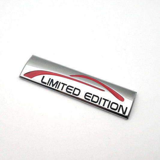 3D Limited Edition v4.0 Metal Sticker Decal Silver (9x2.3 cm)