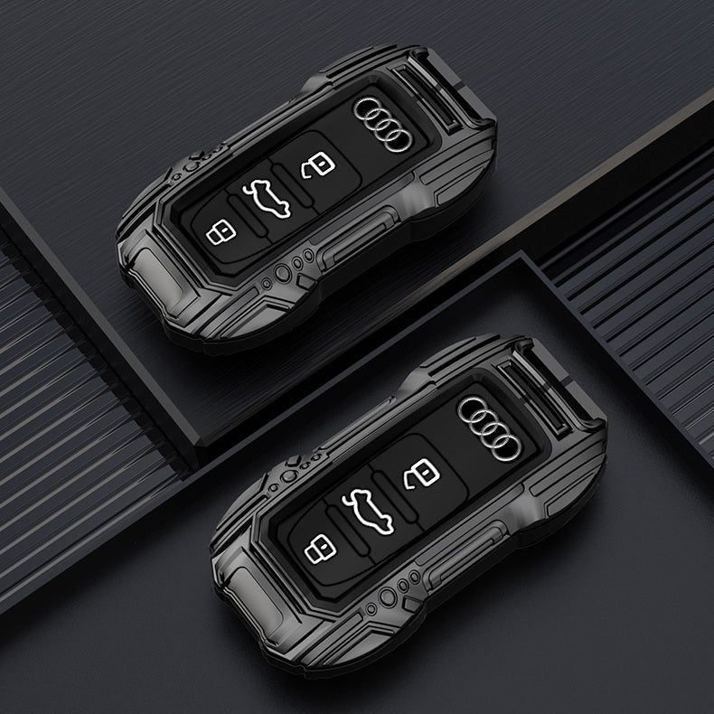 Audi Old Key Premium Batman Metal Alloy Keycase with Holder & Rope Chain