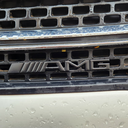 AMG Black Grille Metal Emblem (15.5 x 1.5 cm)