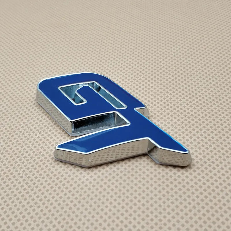 3D GT Metal Sticker Decal Blue (6x3 cm)