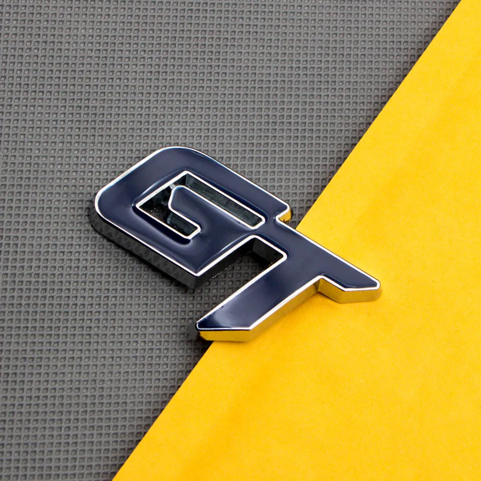 3D GT Metal Sticker Decal Blue (6x3 cm)