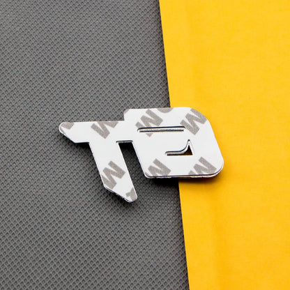 3D GT Metal Sticker Decal Blue (6x3 cm)