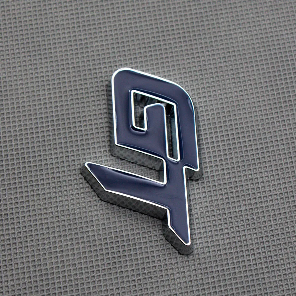 3D GT Metal Sticker Decal Blue (6x3 cm)