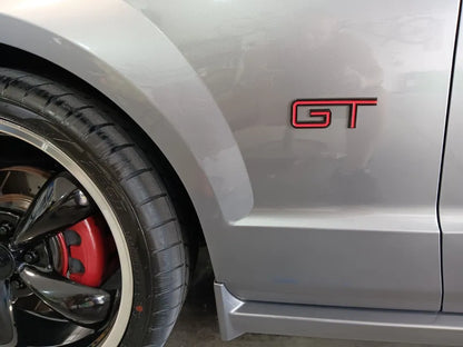 3D GT v2.0 Metal Sticker Decal Red/Black (11x3.5 cm)